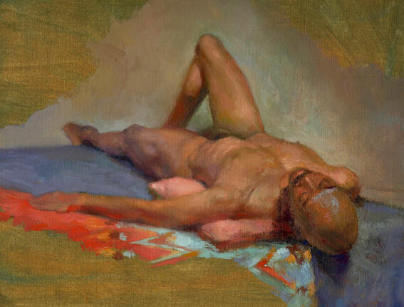 Lain, Oil on canvas paper, 2025