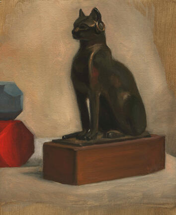 Sphinx and Geometry, Oil on canvas, 2024
